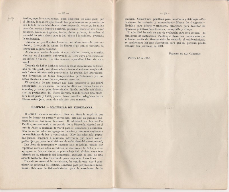 021-Informe- 1903- Escuela Normal de Maestras Nº 2