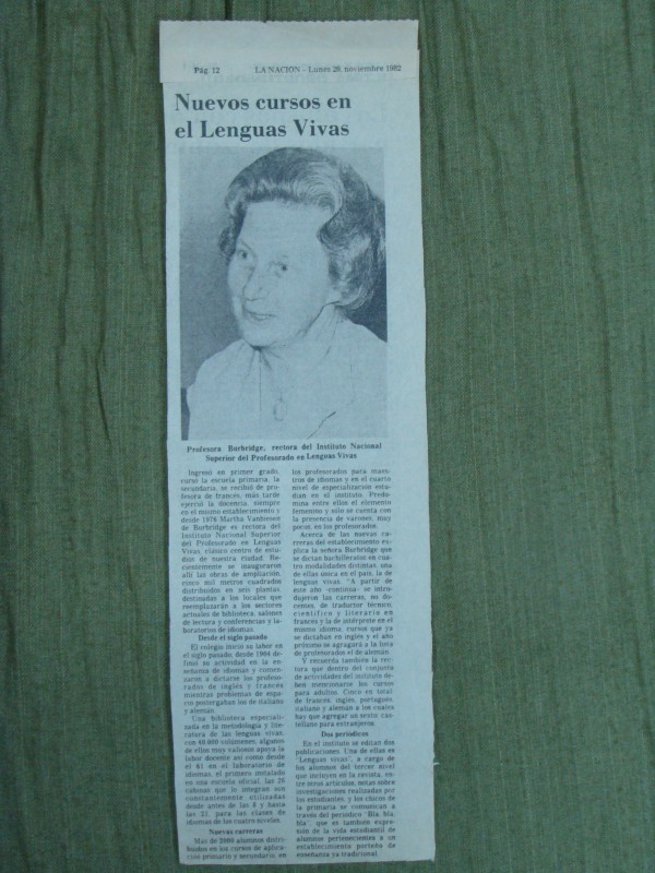La Nación.Noviembre de 1982