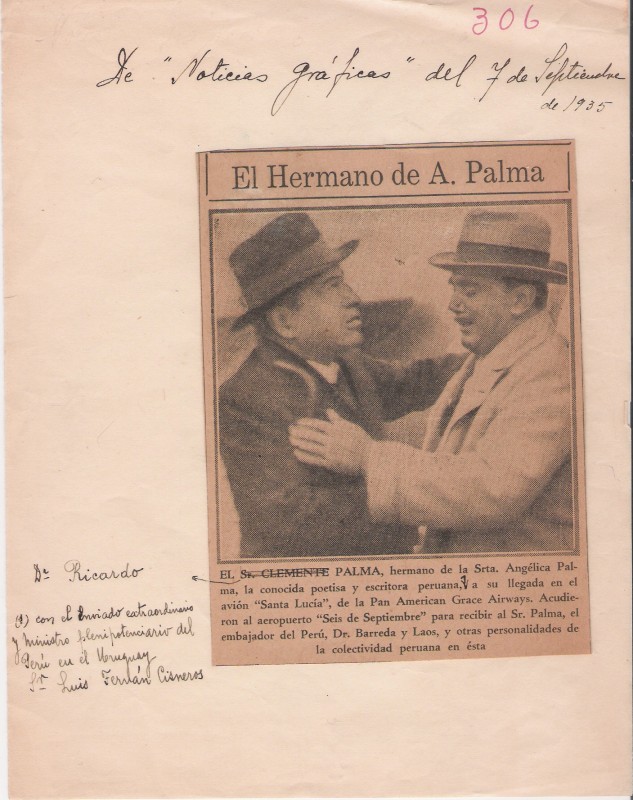Recorte Noticias Gráficas 7-9-1935